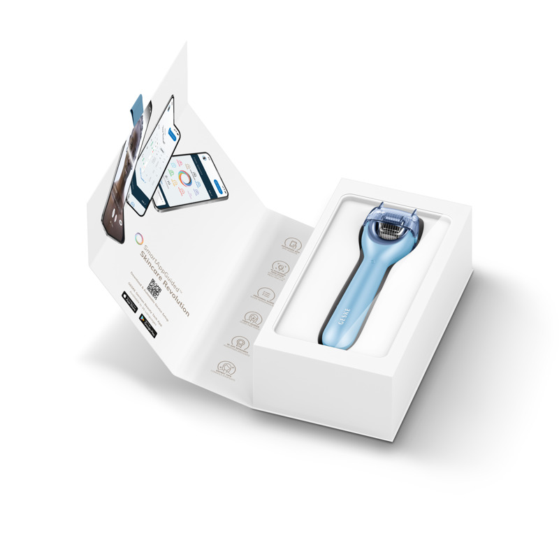 Электронный роллер для лица с микроиглами GESKE MicroNeedle Face Roller 9в1 aquamarine