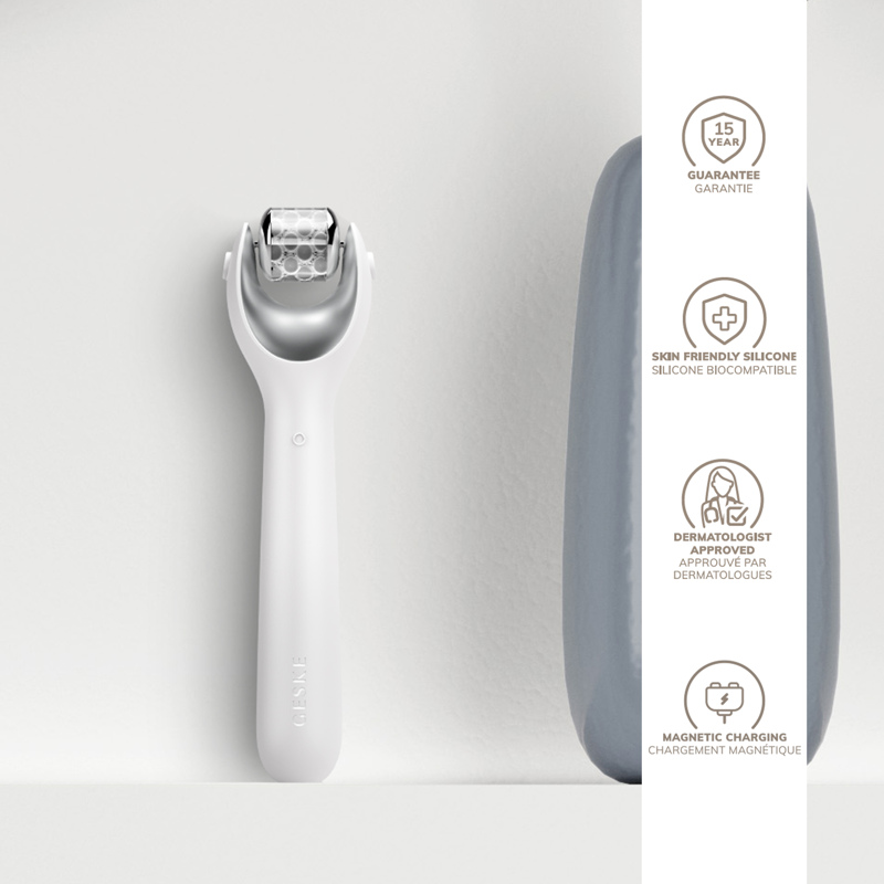 Электронный роллер для лица с микроиглами GESKE MicroNeedle Face Roller 9в1 white