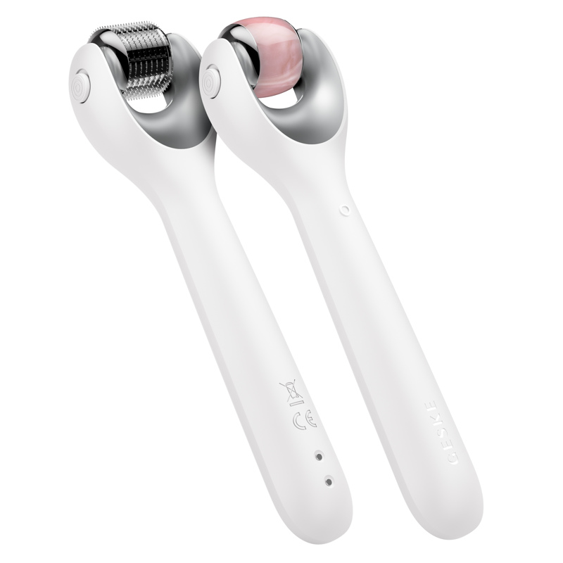 Электронный роллер для лица с микроиглами GESKE MicroNeedle Face Roller 9в1 white