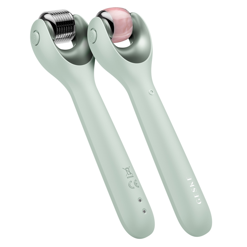 Электронный роллер для лица с микроиглами GESKE MicroNeedle Face Roller 9в1 green