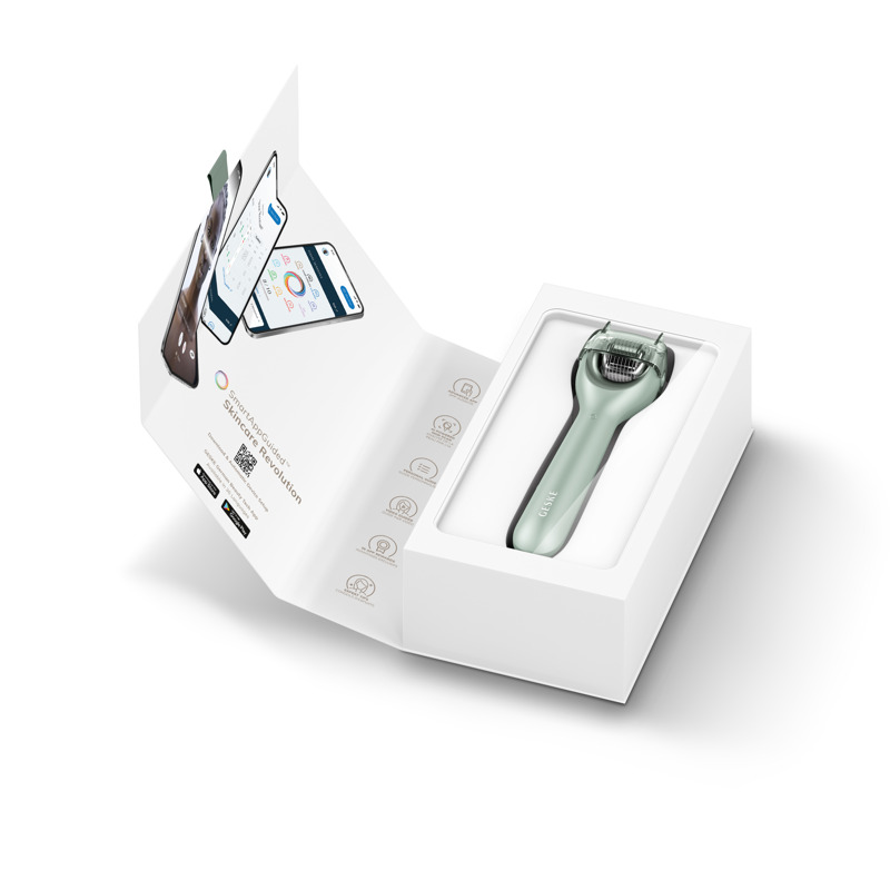 Электронный роллер для лица с микроиглами GESKE MicroNeedle Face Roller 9в1 green