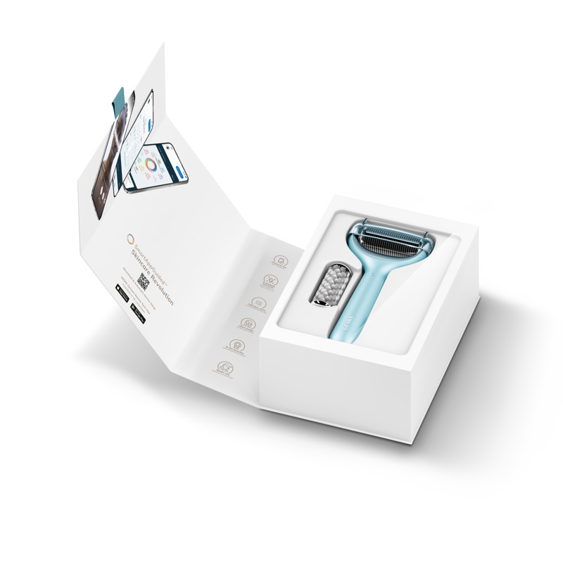 Электронный роллер для лица и тела с микроиглами GESKE MicroNeedle Face&Body Roller 8в1 turquoise
