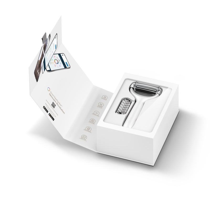 Электронный роллер для лица и тела с микроиглами GESKE MicroNeedle Face&Body Roller 8в1 white