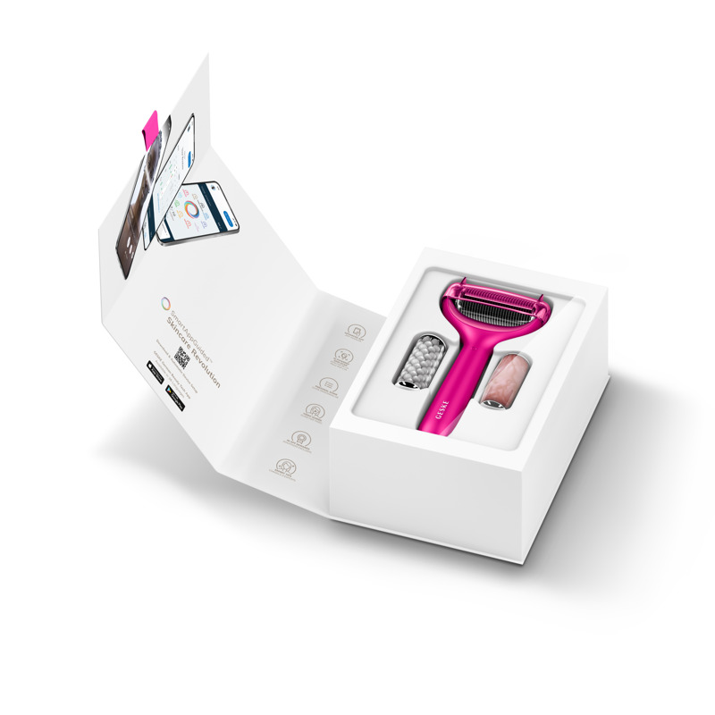 Ролер для голкової мезотерапії обличчя та тіла GESKE MicroNeedle Face&Body Roller 9в1 magenta