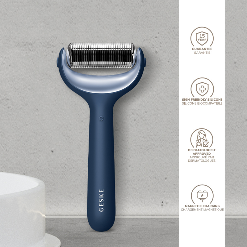 Ролер для голкової мезотерапії обличчя та тіла GESKE MicroNeedle Face&Body Roller 9в1 midnight