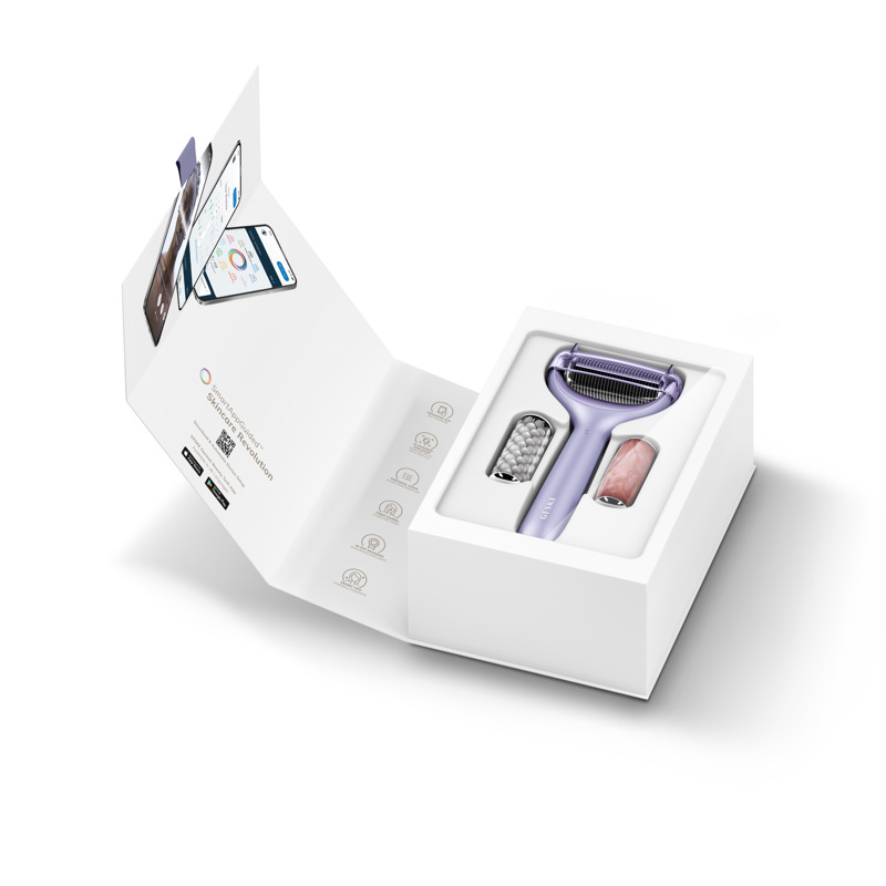 Ролер для голкової мезотерапії обличчя та тіла GESKE MicroNeedle Face&Body Roller 9в1 purple