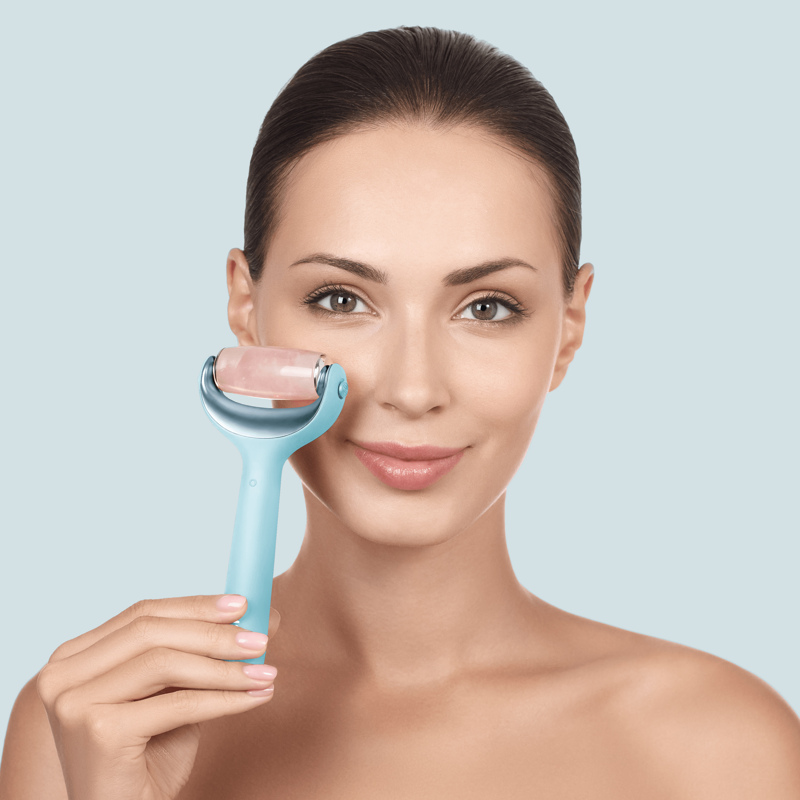 Ролик для голкової мезотерапії обличчя та тіла GESKE MicroNeedle Face&Body Roller 9в1 turquoise