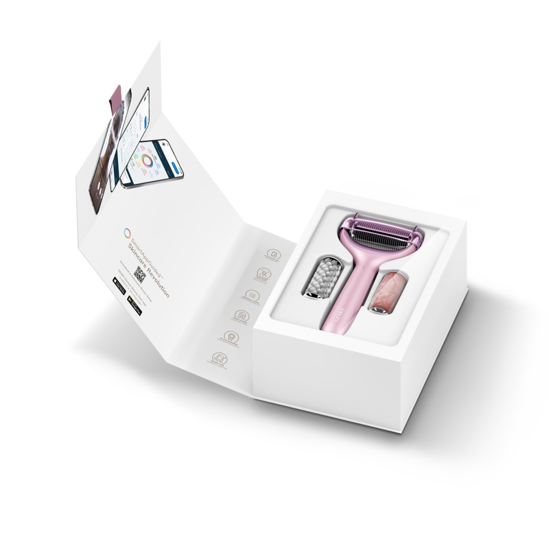 Ролер для голкової мезотерапії обличчя та тіла GESKE MicroNeedle Face&Body Roller 9в1 pink