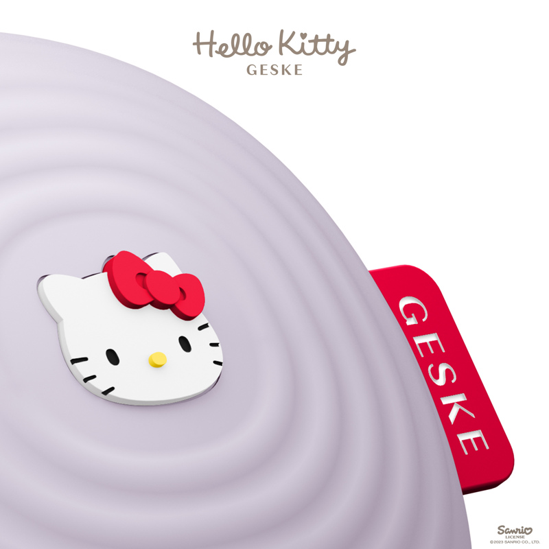Электронная звуковая щетка для лица GESKE Sonic Facial Brush 4 в 1 by Hello Kitty фиолетовый