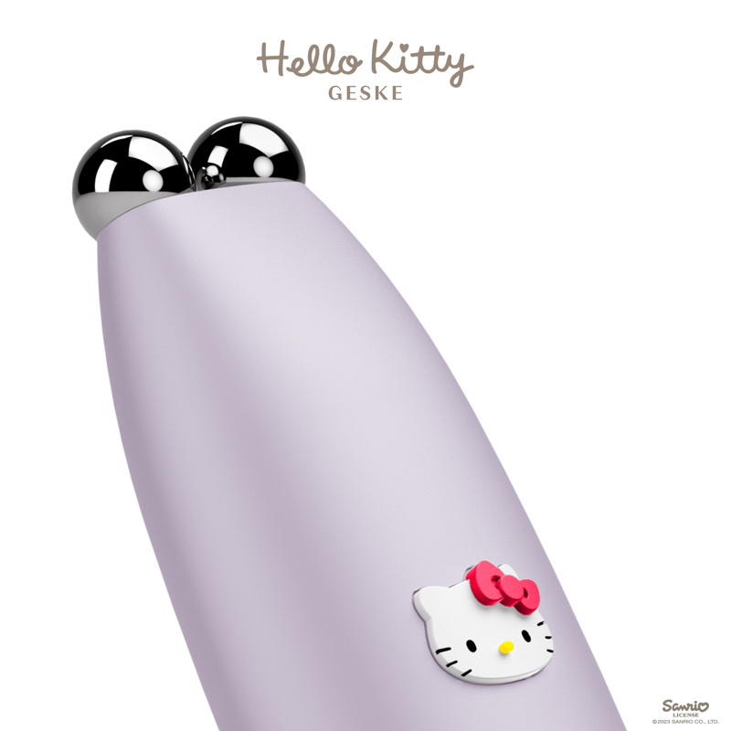 Микротоковая ручка для подтяжки лица GESKE MicroCurrent Face-Lift Pen 6в1 by Hello Kitty purple
