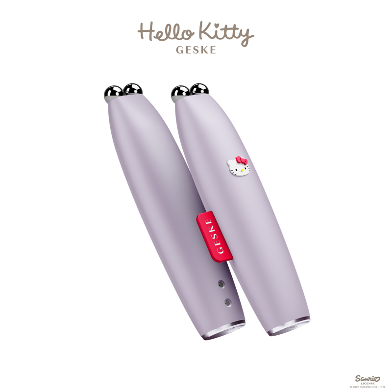 Микротоковая ручка для подтяжки лица GESKE MicroCurrent Face-Lift Pen 6в1 by Hello Kitty purple