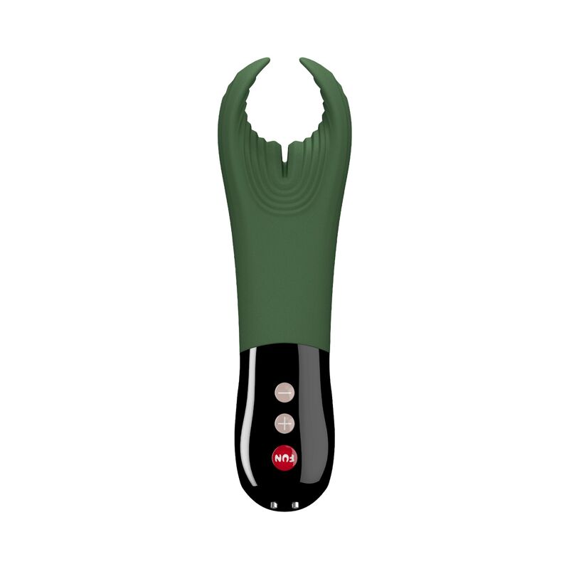 Вибратор для пениса Fun Factory MANTA moss green/black, подходит для парных игр
