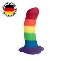 Фаллоимитатор Fun Factory AMOR, радужный, длина 14,6 см, диаметр 3,7 см, изогнутый
