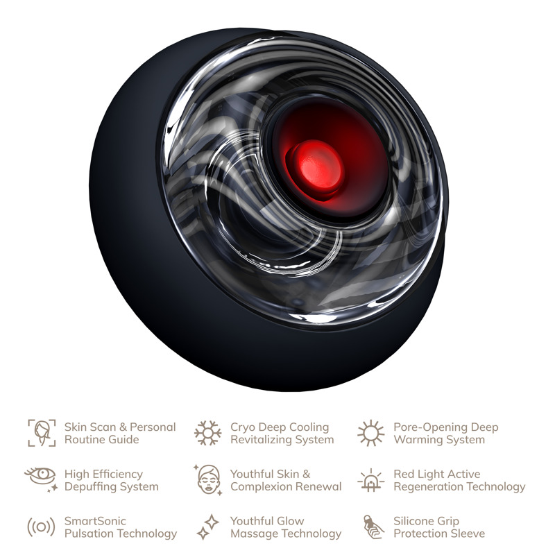 Массажер для лица и тела GESKE Sonic Cool&Warm Face and Body Massager 9в1 black