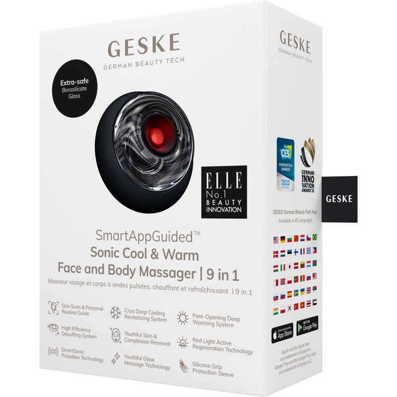 Массажер для лица и тела GESKE Sonic Cool&Warm Face and Body Massager 9в1 black