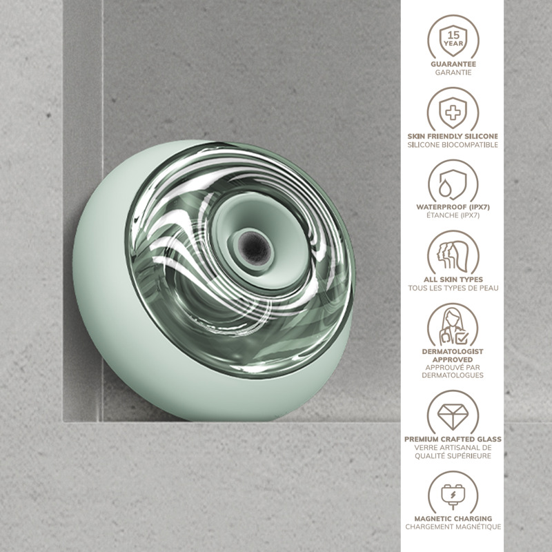 Массажер для лица и тела GESKE Sonic Cool&Warm Face and Body Massager 9в1 green