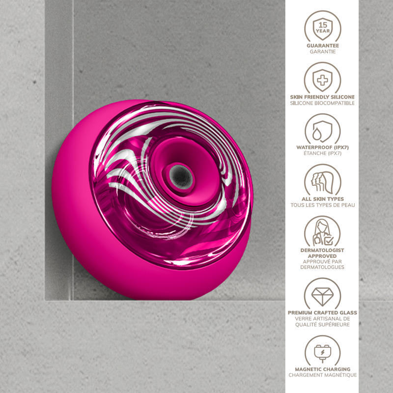 Массажер для лица и тела GESKE Sonic Cool&Warm Face and Body Massager 9в1 magenta