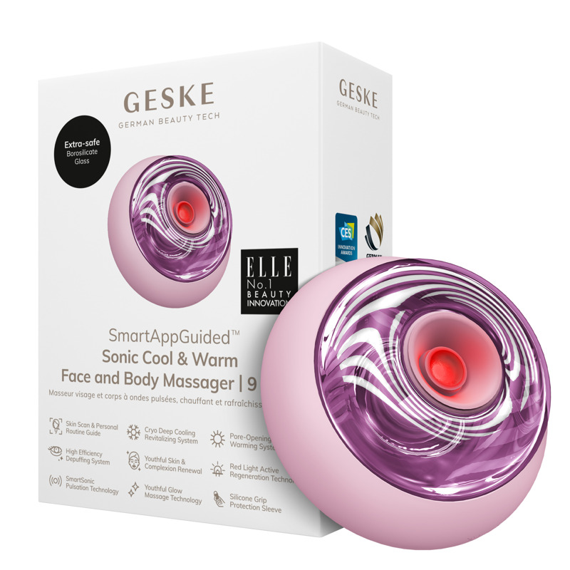 Массажер для лица и тела GESKE Sonic Cool&Warm Face and Body Massager 9в1 pink