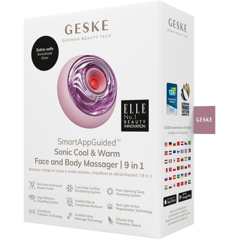 Массажер для лица и тела GESKE Sonic Cool&Warm Face and Body Massager 9в1 pink