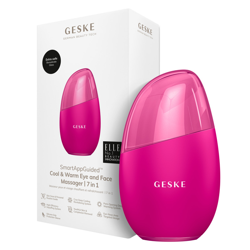 Массажер для глаз и лица GESKE Cool & Warm Eye and Face Massager 7 в 1 малиновый
