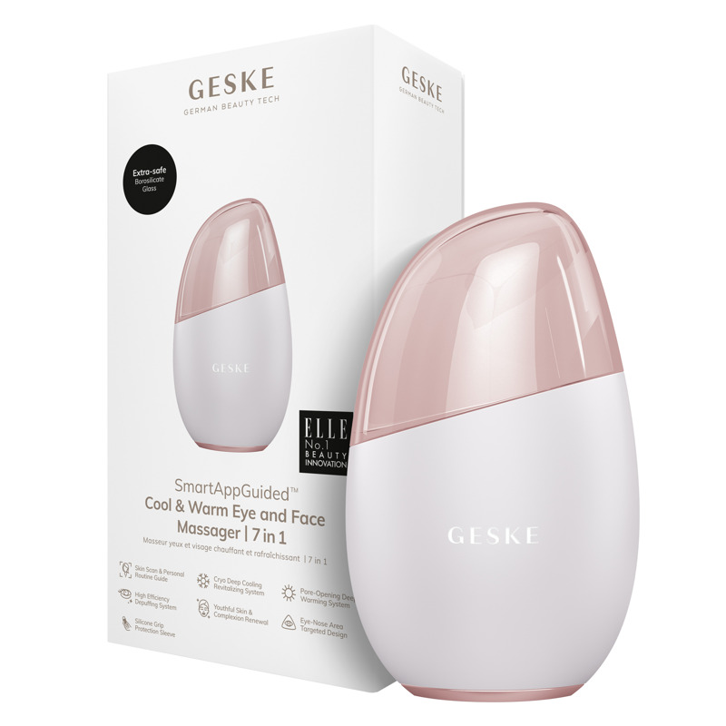 Массажер для глаз и лица GESKE Cool & Warm Eye and Face Massager 7 в 1 пудровый