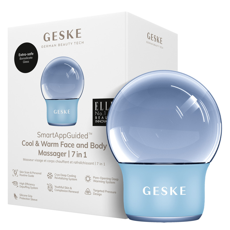Массажер для лица и тела GESKE Cool&Warm Face and Body Massager 7в1 aquamarine