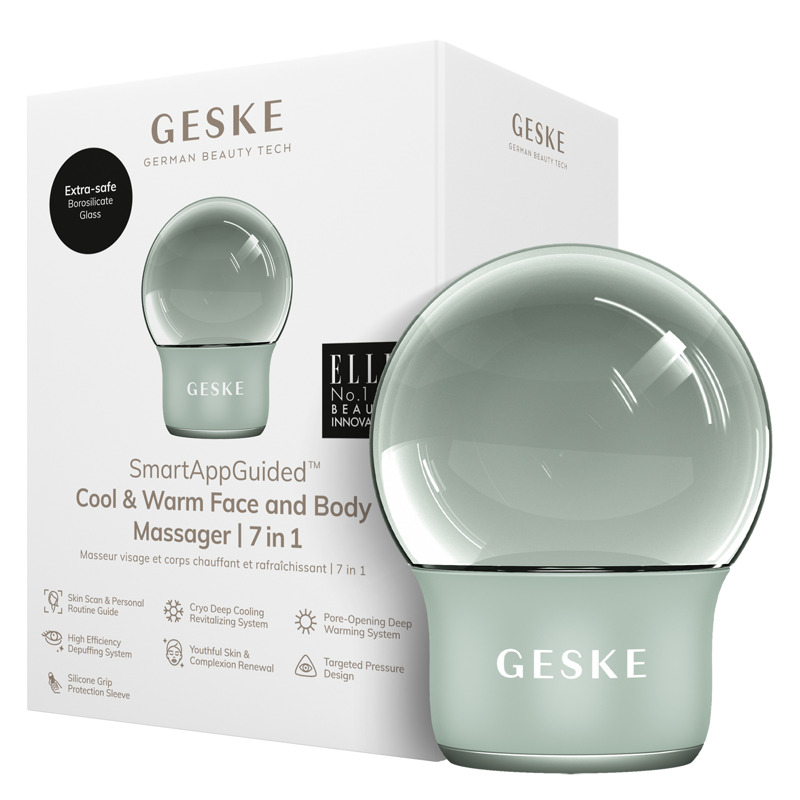 Массажер для лица и тела GESKE Cool&Warm Face and Body Massager 7в1 green
