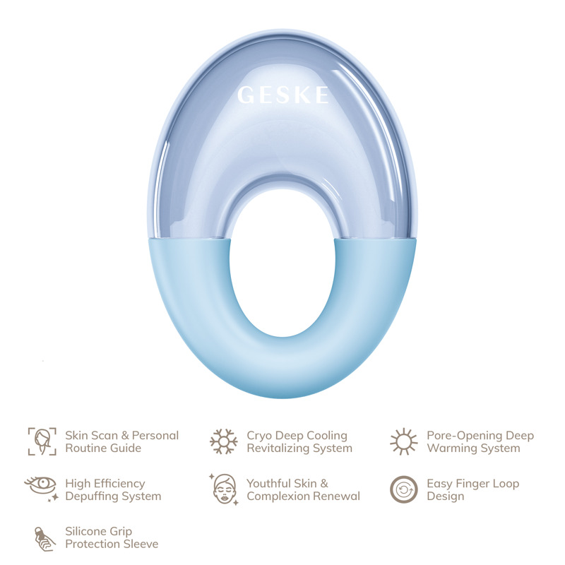Массажер для глаз GESKE Cool&Warm Eye Massager 7в1 aquamarine