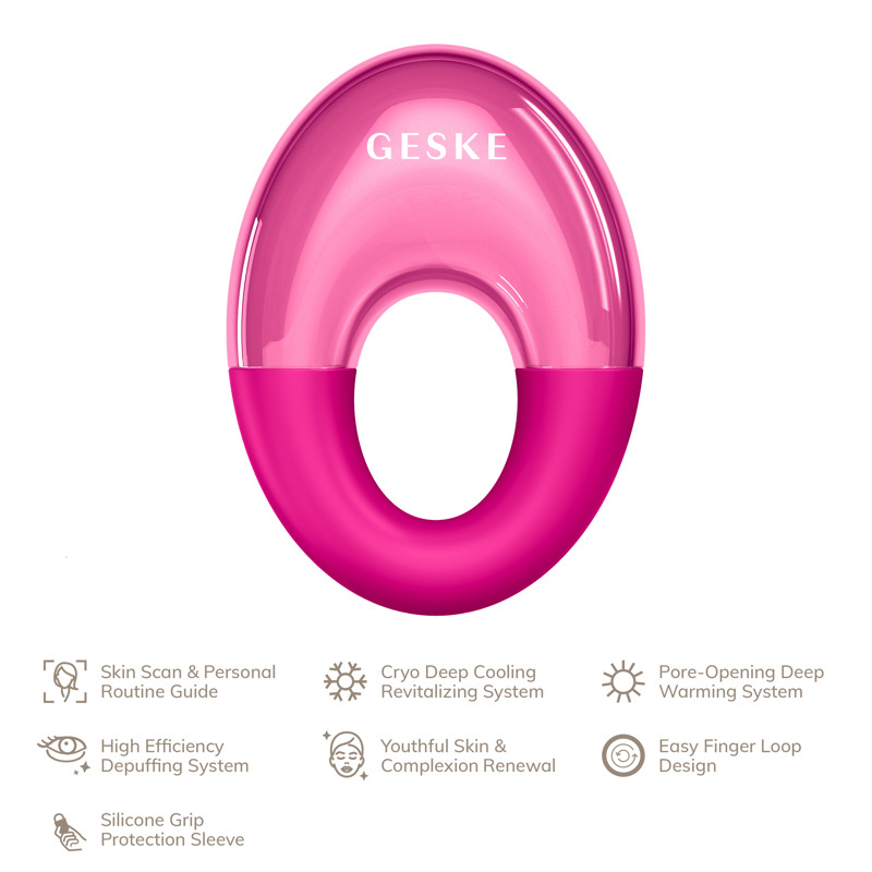 Массажер для глаз GESKE Cool&Warm Eye Massager 7в1 magenta