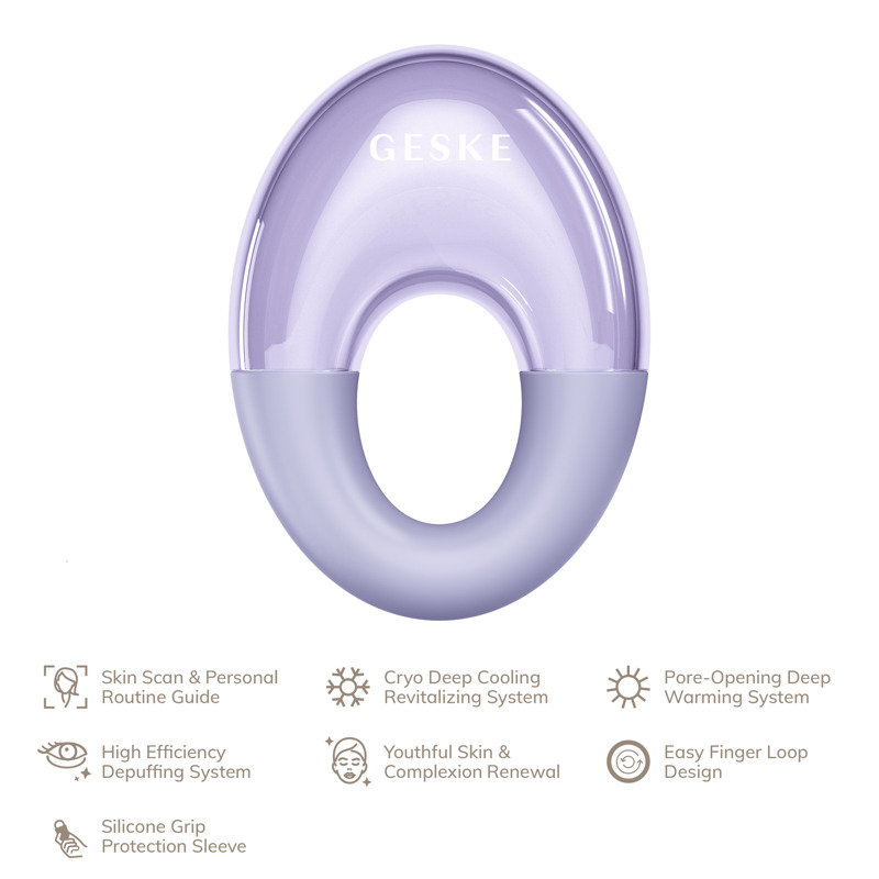 Массажер для глаз GESKE Cool&Warm Eye Massager 7в1 purple