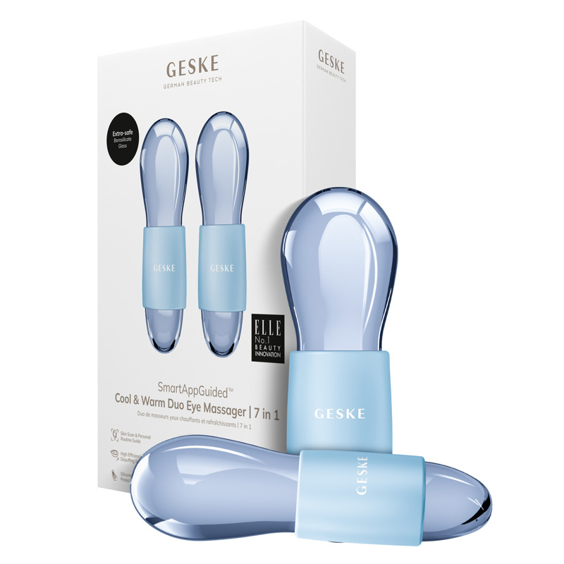 Двойной массажер для глаз GESKE Cool&Warm Duo Eye Massager 7в1 aquamarine