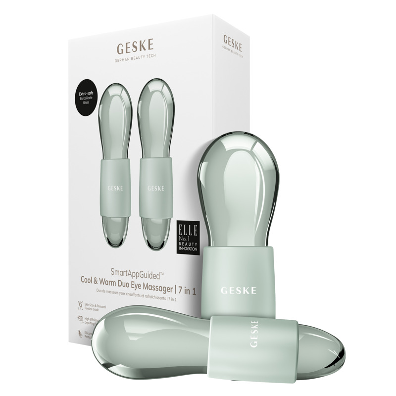 Двойной массажер для глаз GESKE Cool&Warm Duo Eye Massager 7в1 green