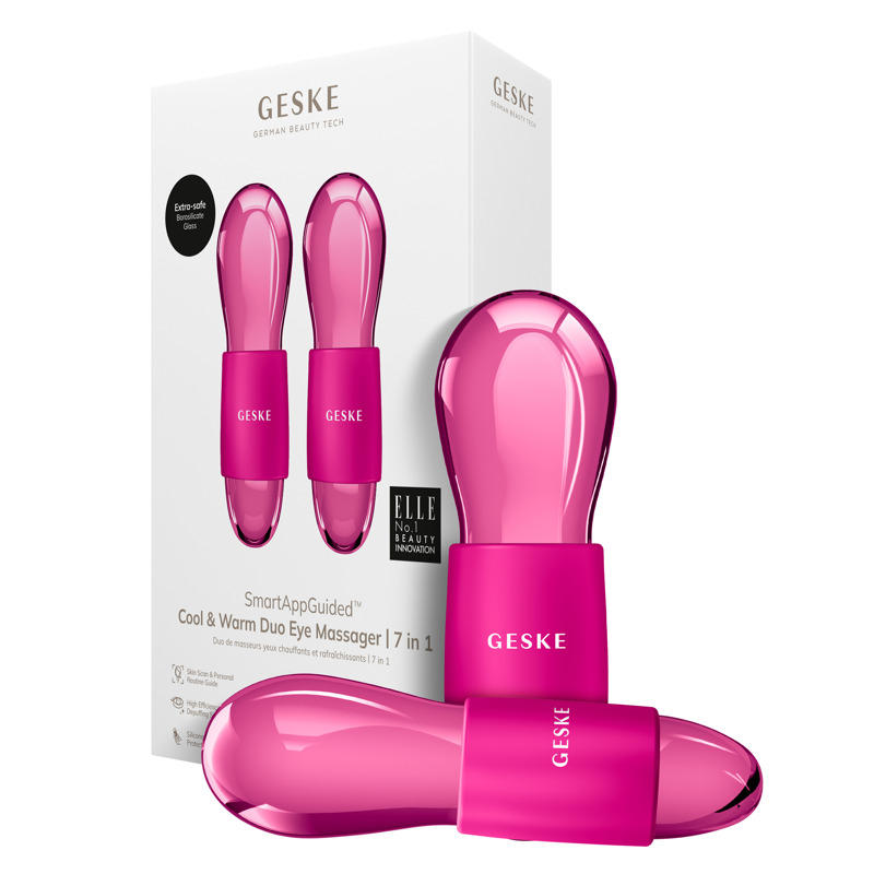 Двойной массажер для глаз GESKE Cool&Warm Duo Eye Massager 7в1 magenta