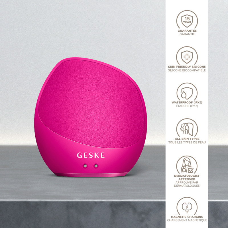 Ультразвукова щітка для тіла та інтенсивний пілінг GESKE Sonic Body Brush&Intensive Exfoliator 7в1 magenta Ультразвукова щітка для тіла та інтенсивний пілінг GESKE Sonic Body Brush&Intensive Exfoliator 7в1 magenta