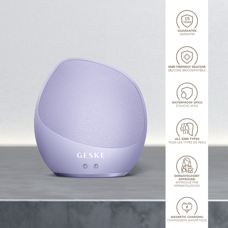 Ультразвукова щітка для тіла та інтенсивний пілінг GESKE Sonic Body Brush&Intensive Exfoliator 7в1 purple Ультразвукова щітка для тіла та інтенсивний пілінг GESKE Sonic Body Brush&Intensive Exfoliator 7в1 purple