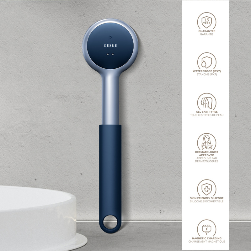 Звукова світлодіодна щітка для всього тіла GESKE Sonic LED Full-Body Brush&Intensive Exfoliator 9в1 midnight