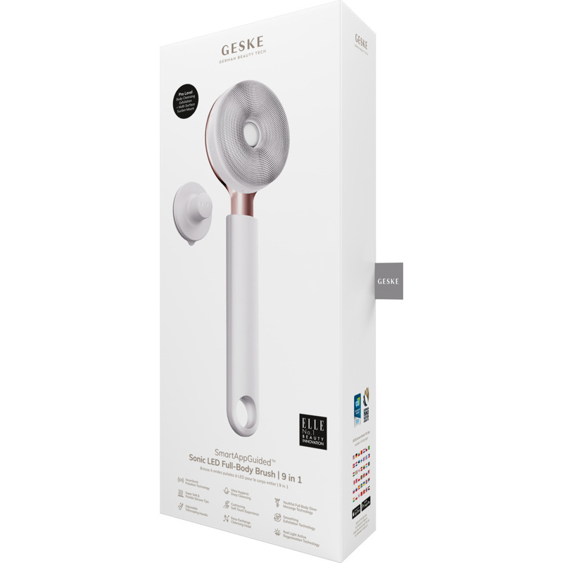 Звукова світлодіодна щітка для всього тіла GESKE Sonic LED Full-Body Brush&Intensive Exfoliator 9в1 starlight