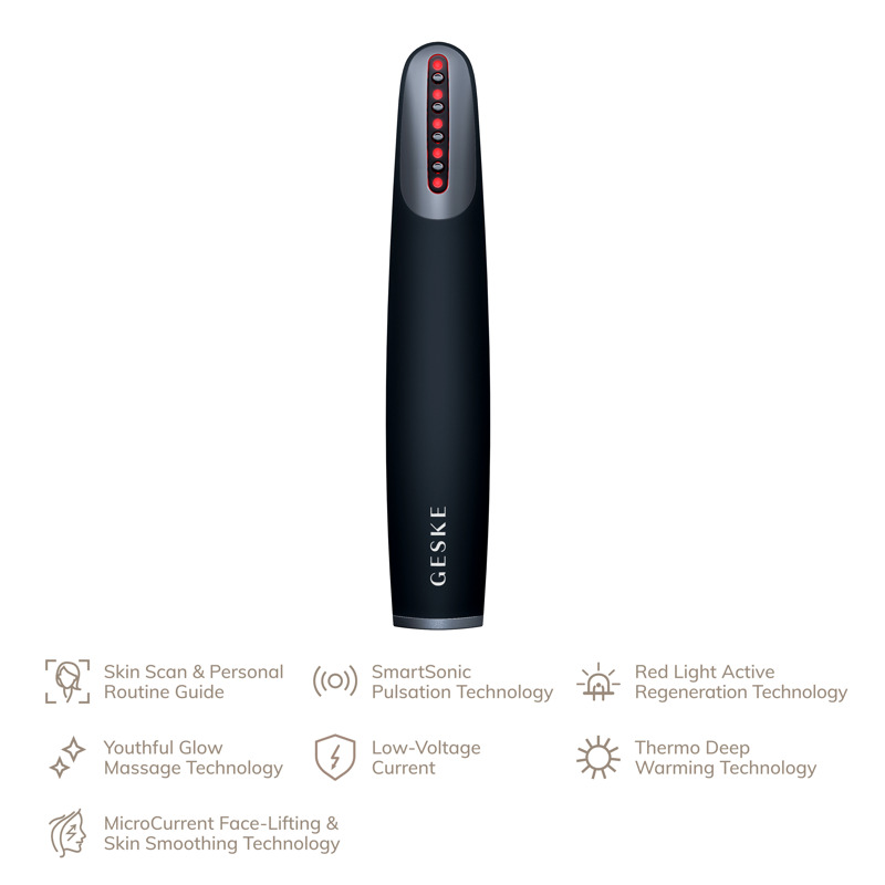 Устройство для укрепления и тонизации кожи лица GESKE Skin Firming Wand 7в1 black