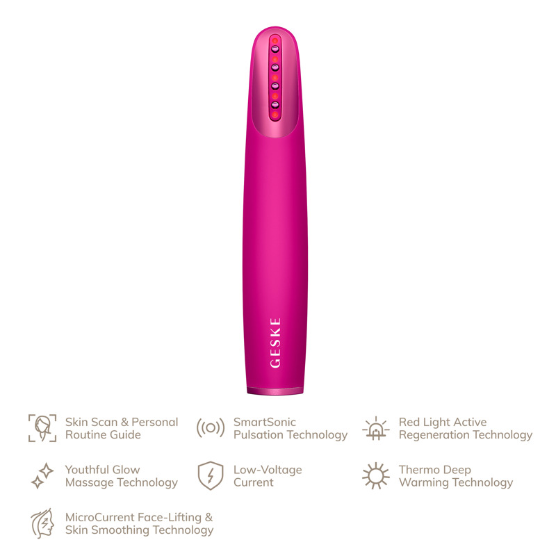 Устройство для укрепления и тонизации кожи лица GESKE Skin Firming Wand 7в1 magenta