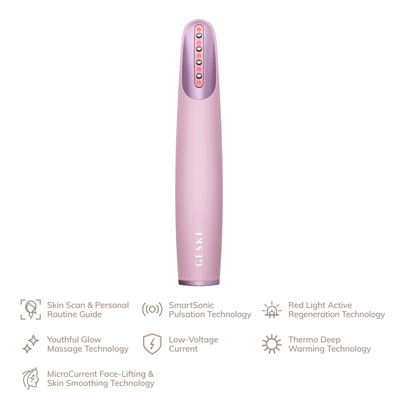 Устройство для укрепления и тонизации кожи лица GESKE Skin Firming Wand 7в1 pink