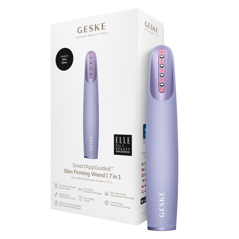 Пристрій для зміцнення та тонізації шкіри обличчя GESKE Skin Firming Wand 7в1 purple
