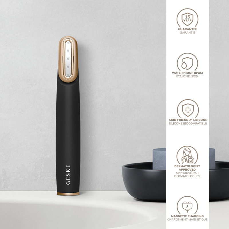 Устройство для укрепления и тонизации кожи лица с поворотной головкой GESKE Skin Firming Wand 7в1 gray