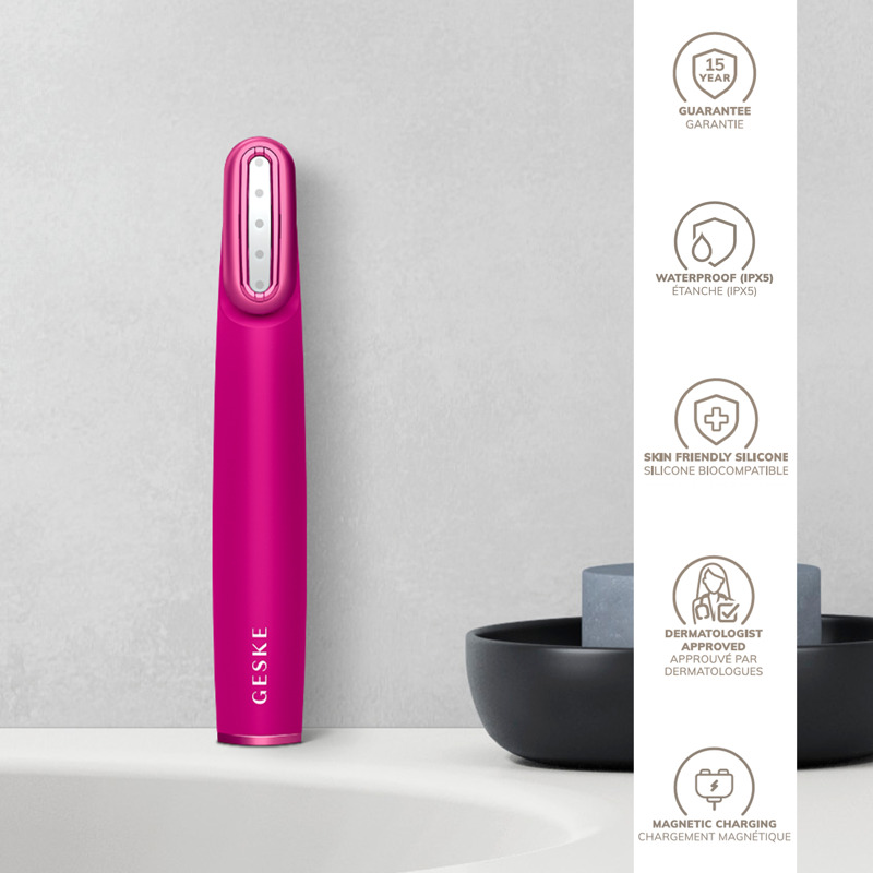Устройство для укрепления и тонизации кожи с поворотной головкой GESKE Skin Firming Wand 7в1 magenta