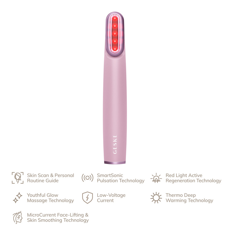 Устройство для укрепления и тонизации кожи с поворотной головкой GESKE Skin Firming Wand 7в1 pink