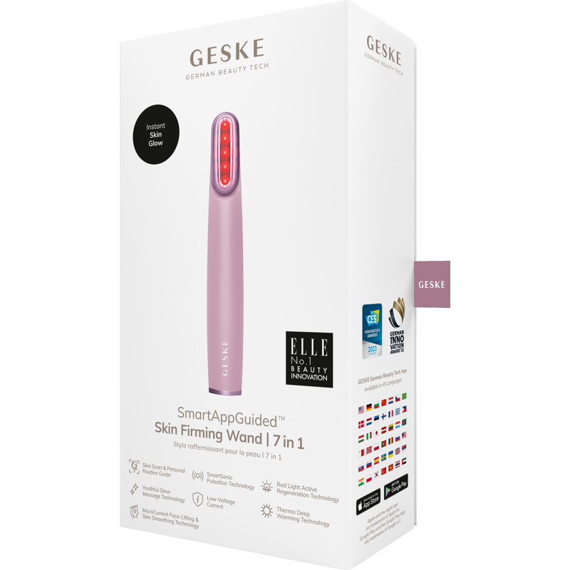 Устройство для укрепления и тонизации кожи с поворотной головкой GESKE Skin Firming Wand 7в1 pink