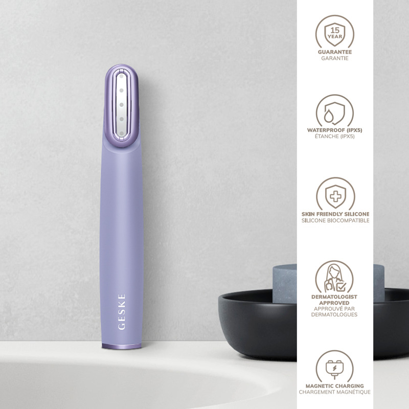 Устройство для укрепления и тонизации кожи лица с поворотной головкой GESKE Skin Firming Wand 7в1 purple