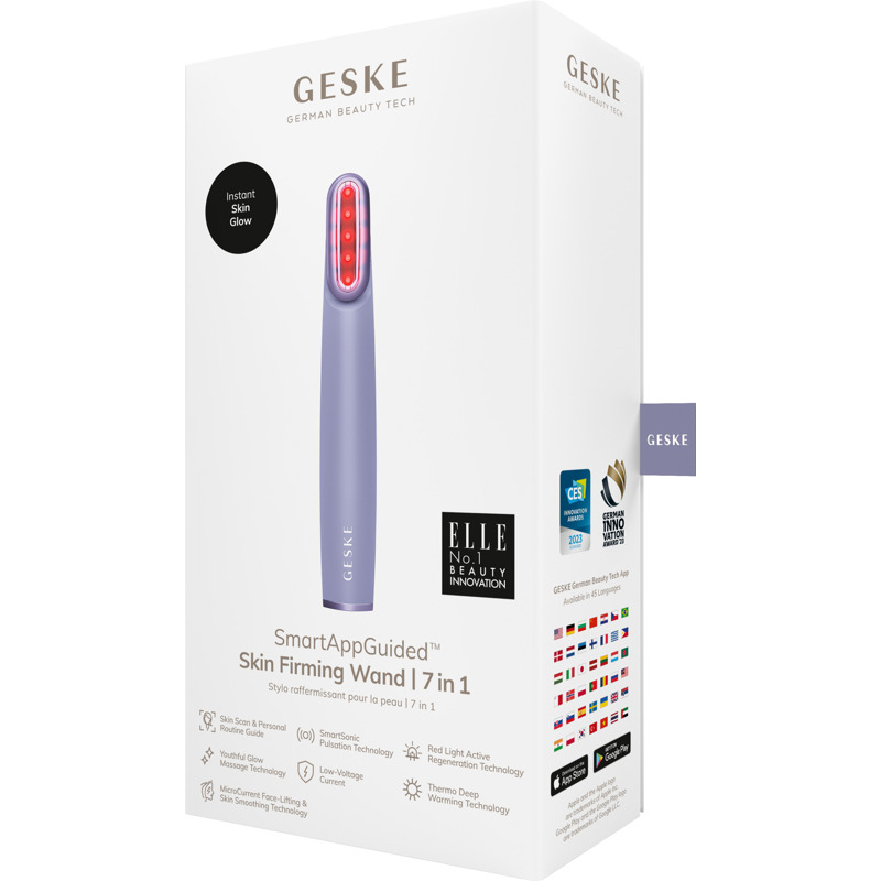 Устройство для укрепления и тонизации кожи лица с поворотной головкой GESKE Skin Firming Wand 7в1 purple