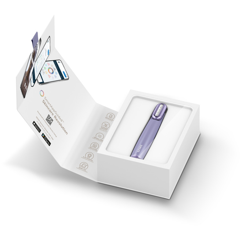 Устройство для укрепления и тонизации кожи лица с поворотной головкой GESKE Skin Firming Wand 7в1 purple