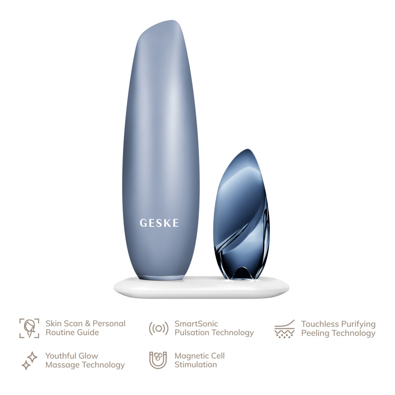 Бесконтактная магнитная пилинг маска GESKE Touchless Magnetic Peeling Mask 5 в 1 Темно-синий