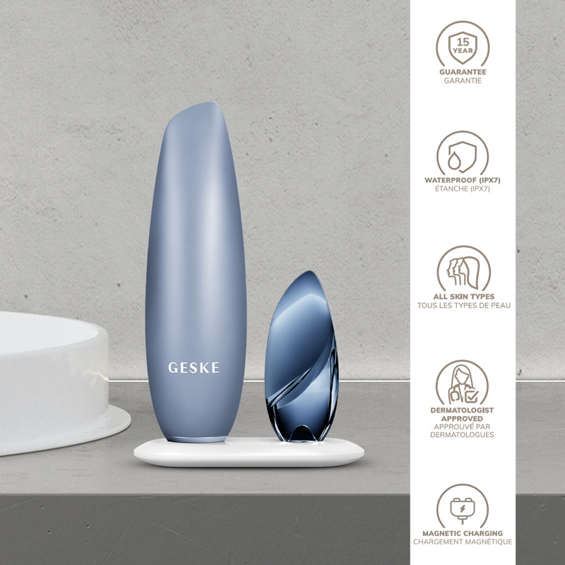 Бесконтактная магнитная пилинг маска GESKE Touchless Magnetic Peeling Mask 5 в 1 Темно-синий